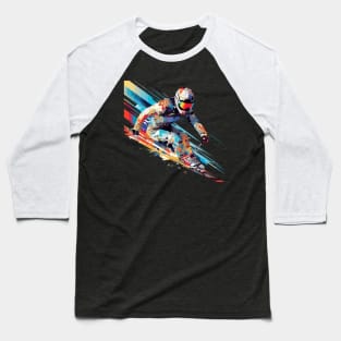 Alpin Ski Sport Game Champion Competition Abstract Baseball T-Shirt